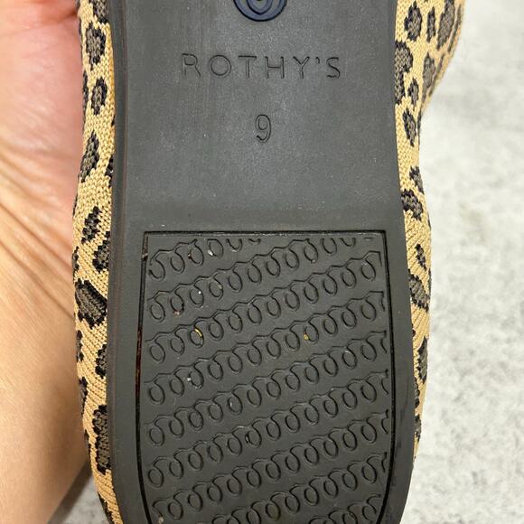 Rothy's Leopard Print Rounded-Toe Flats, Spotted Women’s Size W9 - Picture 6 of 8